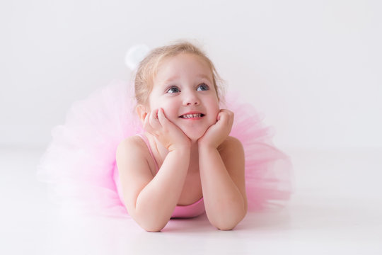 Little ballerina in pink tutu