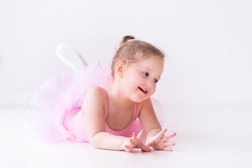 Little ballerina in pink tutu