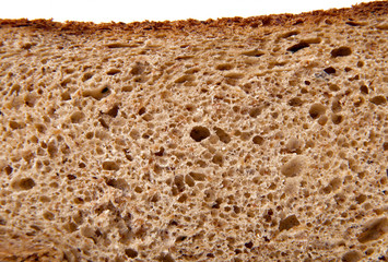 Bread macro close-up with a lot copyspace