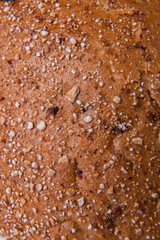 Bread macro close-up with a lot copyspace