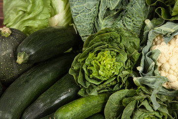 Assortment of green vegetables