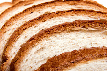 Bread macro close-up with a lot copyspace