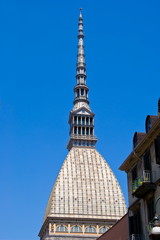 Fototapeta na wymiar View of the Mole Antonelliana in Turin, Italy
