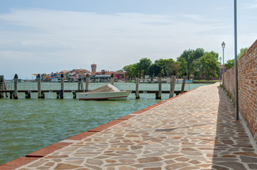 Obraz premium View of Burano island from Mazzorbo Island