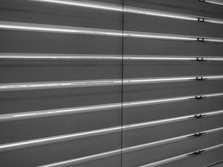 Window blinds in black and white