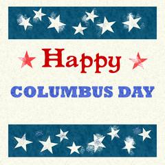 Happy Columbus Day vintage style
