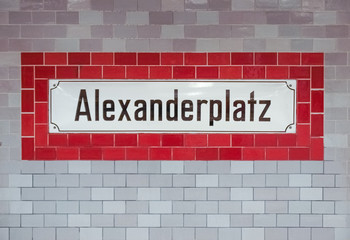 Alexander Platz sign in Berlin