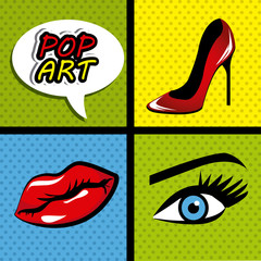 Pop art cartoon graphics