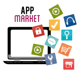 e-commerce and market mobile applications design.