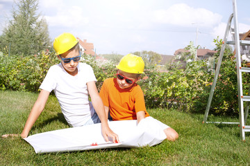 Little construction workers.
