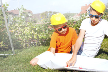 Little construction workers.