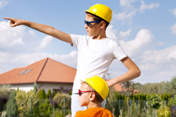 Little construction workers.