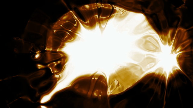 Video Background 1432: Bursts of golden light flash and shine (Loop).
