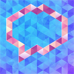 Fototapeta premium Abstract triangles vector speech bubble