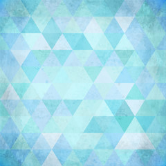 Textured vintage pink vector triangles background