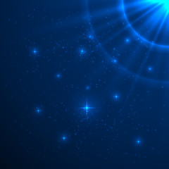 Blue shining vector background
