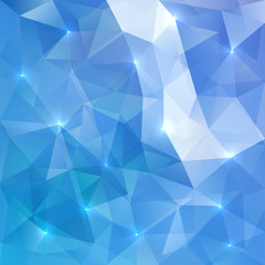 Blue abstract vector shining ice background