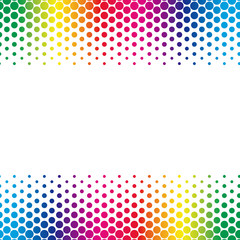 Background material wallpaper, Polka dot pattern, green pattern, pokka dot, dither, margin, frame, character space copy space, rainbow, rainbow, colorful, spectrum, prism, rainbow color,