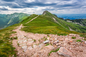 Fototapeta premium Narrow trail in the Tatras Mountains