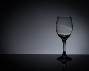 Empty white wine glass