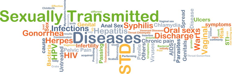 Sexually transmitted disease STD background concept - obrazy, fototapety, plakaty