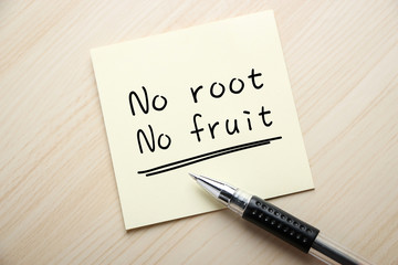 No Root No Fruit