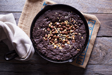 Chocolate skillet cookie