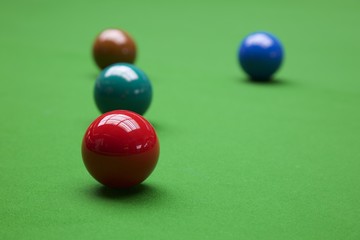 Snooker ball on the table