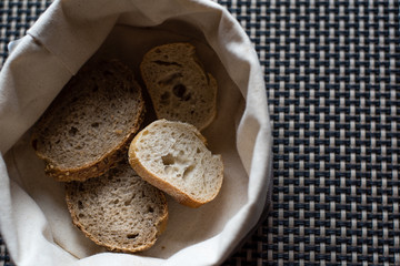 Garlic Bread in a Basket