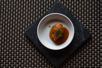 Fish Cake in Sri Racha Chili Sauce