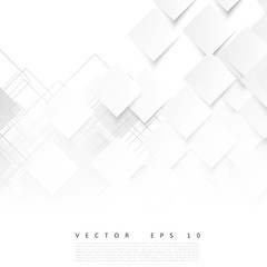 Vector white squares. Abstract background