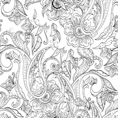 Paisley seamless pattern, for textile, wrapping, design