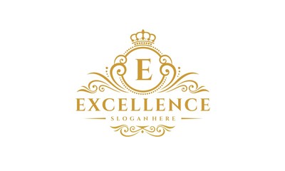 Excellence logo suitable for clothes shop, fashion boutique, hotel, wedding and real estate.