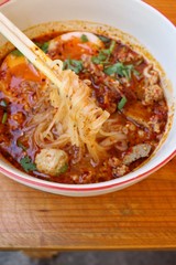 Ramen with chili sauce