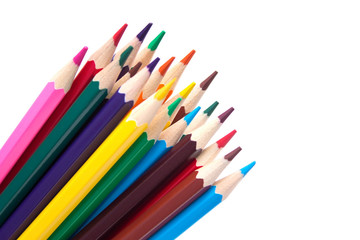 Naklejka premium colored pencils on an isolated background