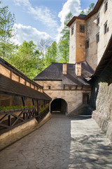 Fototapeta premium The courtyard of medieval castle in Slovakia