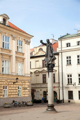  The monument of Piotr Skarga on Saint Mary Magdalene square, Krakow, Poland