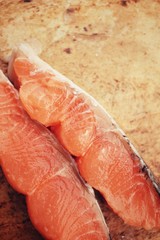 Fresh raw salmon