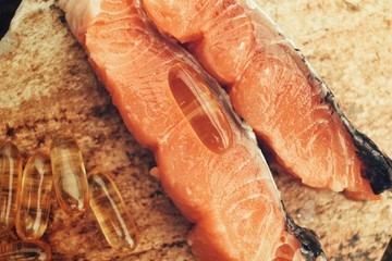 Salmon oil capsules