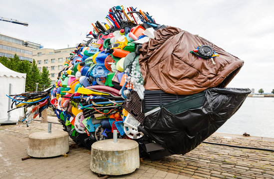 Ecological fish monument in Helsingborg