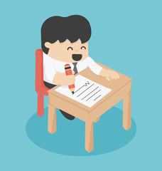 Businessman Happy at Work