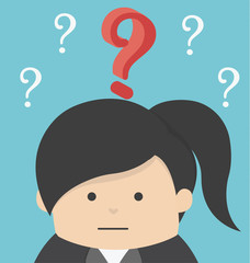 Business Woman with question