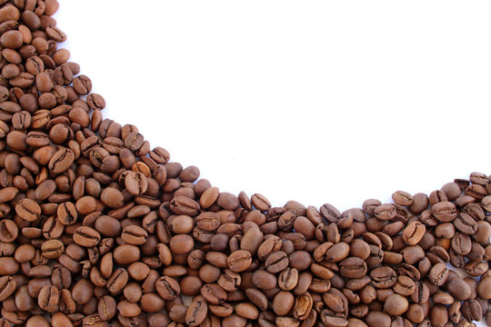 isolated coffee beans 