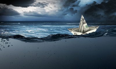 Dollar ship in water