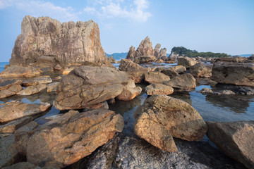 南紀　和歌山　串本　橋杭岩　奇岩