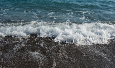 Seashore with sea waves