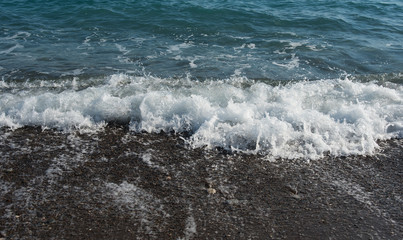 Seashore with sea waves