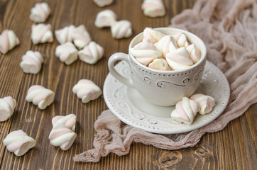 Obraz na płótnie Canvas cocoa with marshmallows 