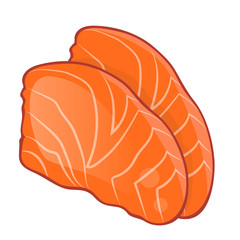 Fish steak of salmon