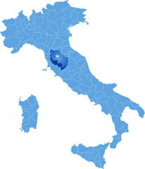 Map of Italy, Siena